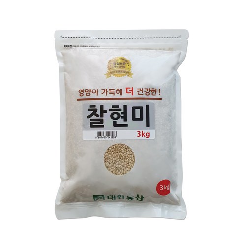 대한농산 찰현미, 1개, 3kg