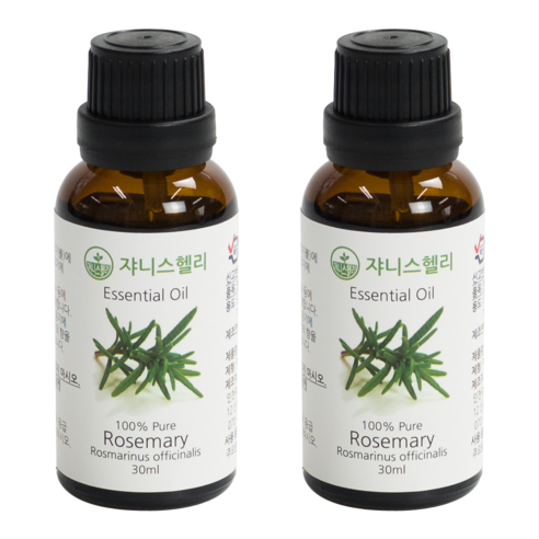 쟈니스헬리 아로마 에센셜 로즈마리 오일, 2개, 30ml