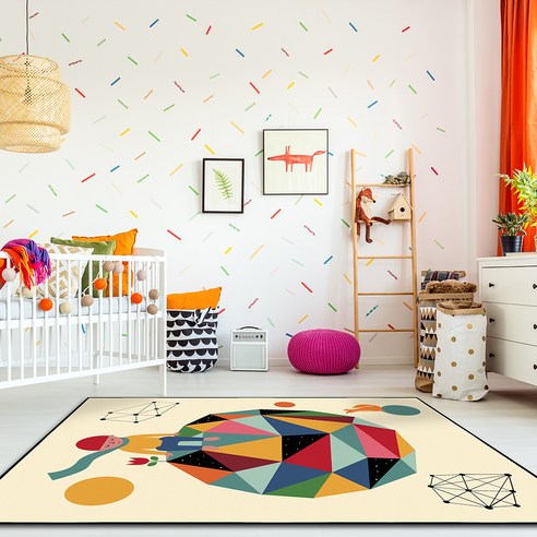 귀여운 디자인과 실용성을 겸비한 이정데코 키즈 러그로 아이 방을 안전하고 아늑하게!