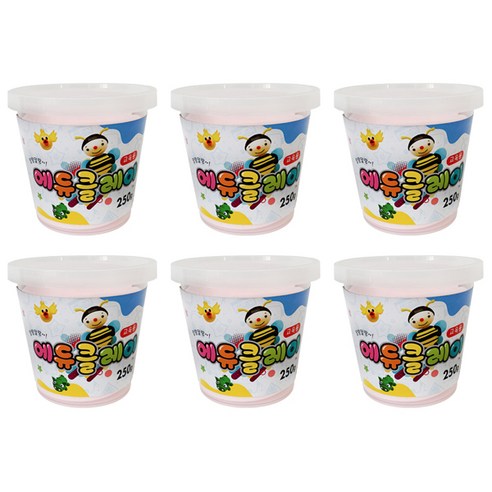 토단교재 에듀클레이 6p, 연한핑크, 250g, 6개
