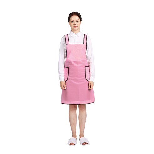 THE앞치마 메쉬코팅 방수 H형 앞치마 소, 핑크, 1개
