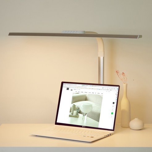 스피아노 테드 LED 안티 블루라이트 와이드 스탠드 데스크형 SL-W800D PRO, 화이트