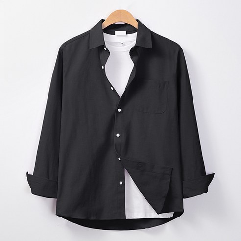레이먼 남성용 페펄 오픈카라 데일리 셔츠