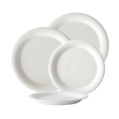 프렐류드 네오본 리젠시 접시 세트, 1세트, 원접시 21.7cm 2p + 24.2cm 2p