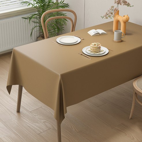 쉐리엘 고급 가죽원단 무지 방수 식탁보, 다크브라운, 소(80 x 120 cm), 1개