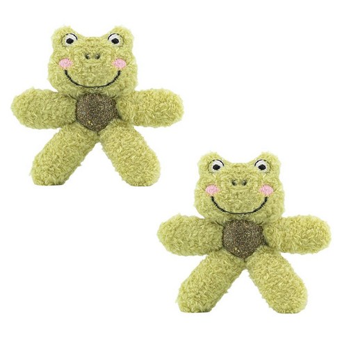 둥둥펫 고양이 캣닢볼 애니멀 인형, 개구리, 2개
