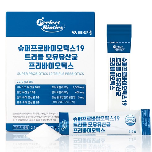 비타민마을 퍼펙트바이오틱스 슈퍼프로바이오틱스19 트리플 모유유산균 프리바이오틱스 30p, 1개, 75g