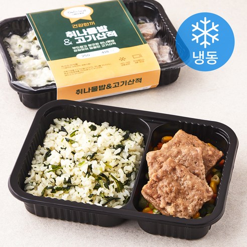 건강한끼 취나물밥 앤 고기산적 (냉동), 250g, 2개