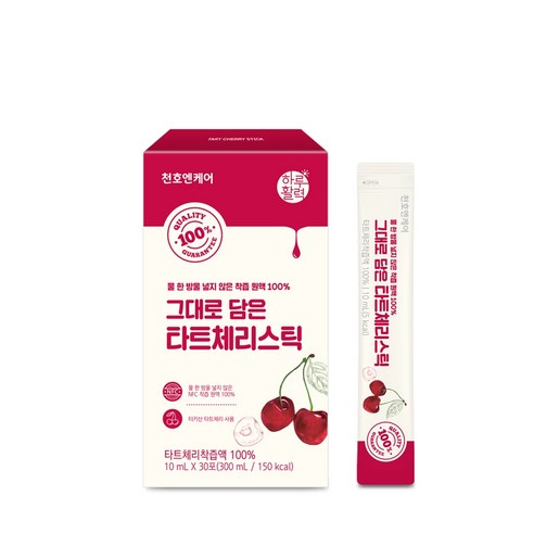 천호엔케어 착즙 원액 그대로 담은 타트체리스틱, 30포, 10ml