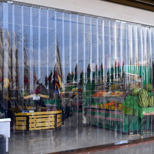 창고 탑차 산업용 매장 방풍비닐커튼 100cm x 200cm x 3mm, 1개