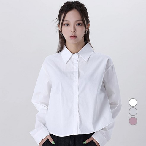 어썸어라운드 여성용 코지 세미 크롭 셔츠 AA50393