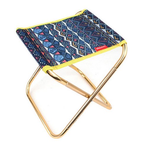 스타 보헤미안 에스닉 패턴 캠핑 의자, 블루, 1개