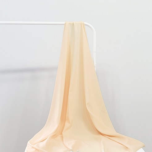 나비손길 두툼한 컬러 인터록 마감 쉬폰 원단, 150 x 90 cm, 131아프리콧