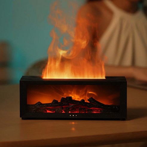 건조한 공기를 날려버리고 겨울 분위기를 더욱 편안하게 만들어주는 젤센 불멍 벽난로 무드등 초음파 가습기