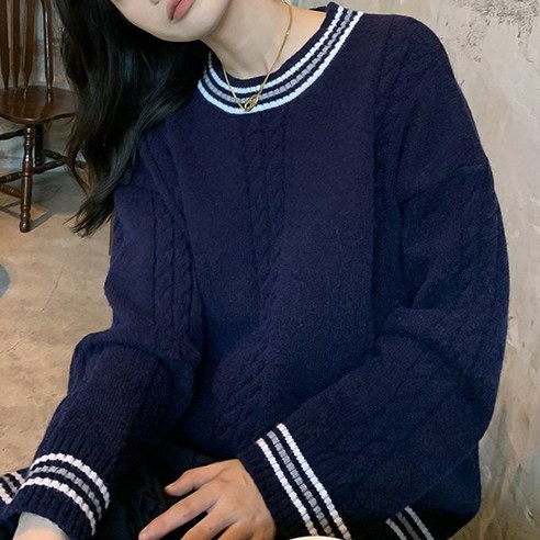 女性 時尚 服裝 頂部 圓領 針織 毛衣 成年女性 成年女性 婦女