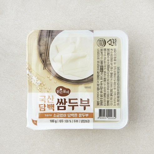 맑은물에 국내산 담백 쌈두부, 100g, 1개