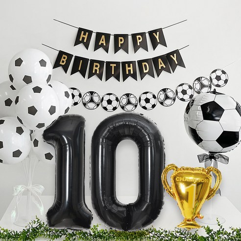 축구 트로피 파티 세트, 블랙 10, 1세트
