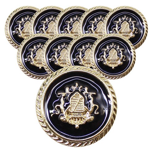 동대문단추왕 몽키 단추 18mm, 블랙G, 10개