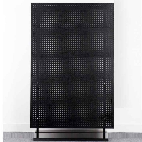 auvil 타공판 70 x 120 cm + 스탠드 사이드형 L 세트, 1세트, 블랙