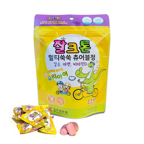 조아제약 유아용 잘크톤 멀티쑥쑥 츄어블정 포도맛, 15정, 1개, 15정