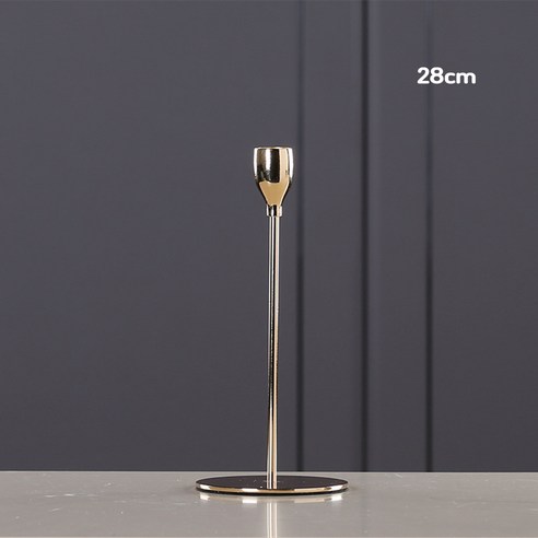 심플앤글로우 북유럽 가정용 촬영 인테리어 감성 촛대 28cm, 골드
