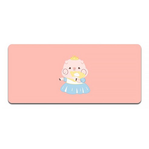 알럽컴 큐티 피그 마우스 장패드 400 x 900 x 3 mm, 핑크공주, 1개