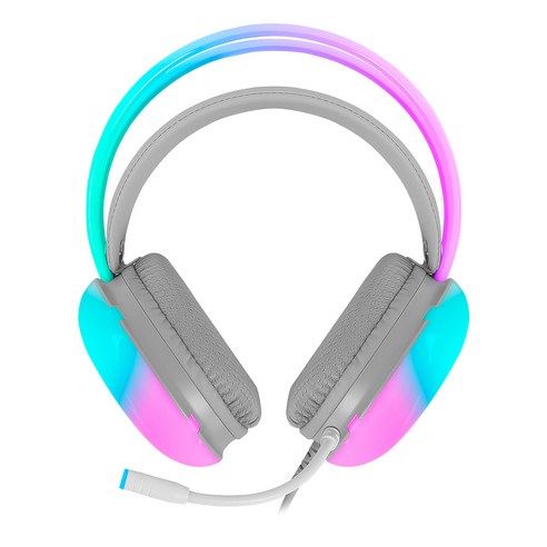 빛과 소리의 조화, 지클릭커 슈퍼히어로 오로라 RGB 게이밍 헤드셋으로 승리를 쟁취하세요!