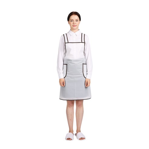 THE앞치마 메쉬코팅 방수 H형 앞치마 소, 화이트, 1개