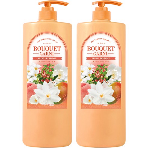 부케가르니 실크 케라틴 샴푸 프루츠 퍼퓸, 1500ml, 2개