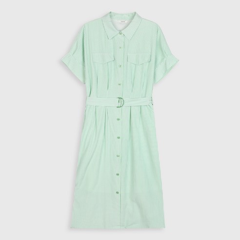 클라비스 스트라이프 셔츠 원피스