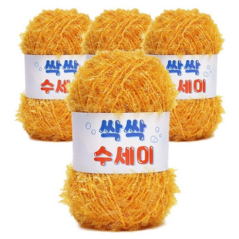 쎄비 싹싹수세미 뜨개실 80g 4p, 325 골드