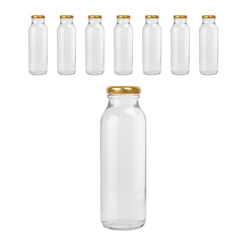 일자밀크티 공병 골드, 250ml, 8개