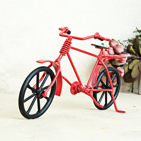 TCR 인테리어소품 형형색색 자전거 모형 SMT007, 레드