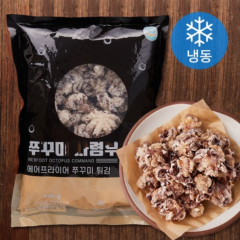 쭈꾸미사령부 에어프라이어 쭈꾸미 튀김 (냉동), 500g, 2개