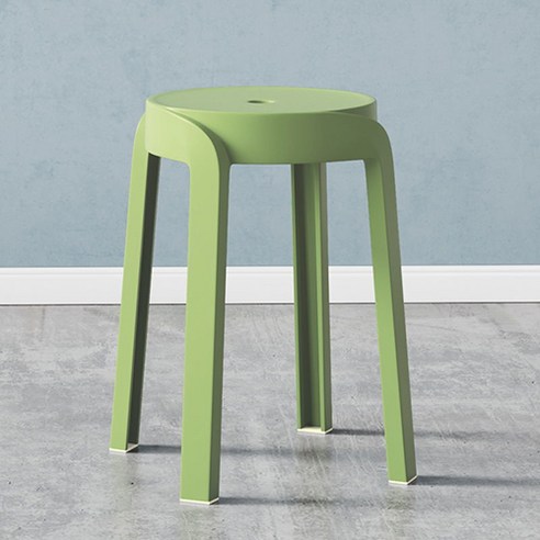 한스비 회오리 플라스틱 벤치 카페 인테리어 디자인 스툴, 연그린, 1개