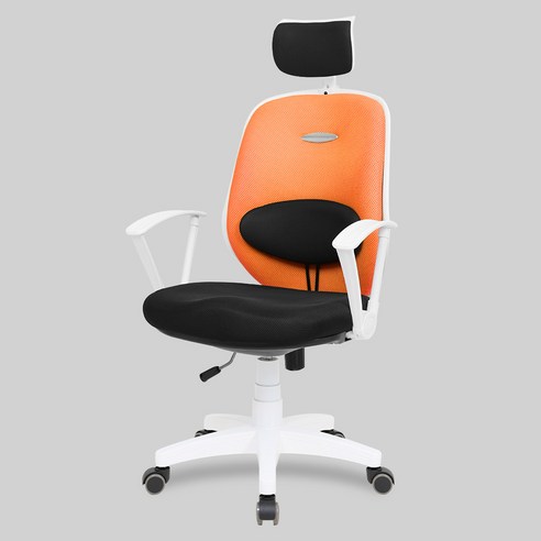청심의자 브레인 메쉬 헤더형, 화이트(바디) + 오렌지(BR500-WH)