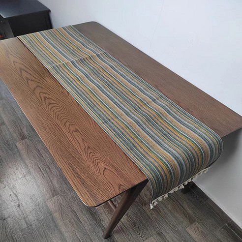 PDS홈 따뜻한 컬러 스트라이프 인테리어 테이블 러너, 32 x 260 cm, 10