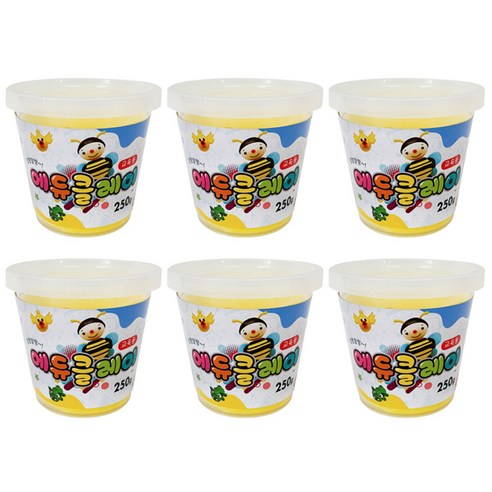 토단교재 에듀클레이 6p, 노랑, 250g, 6개