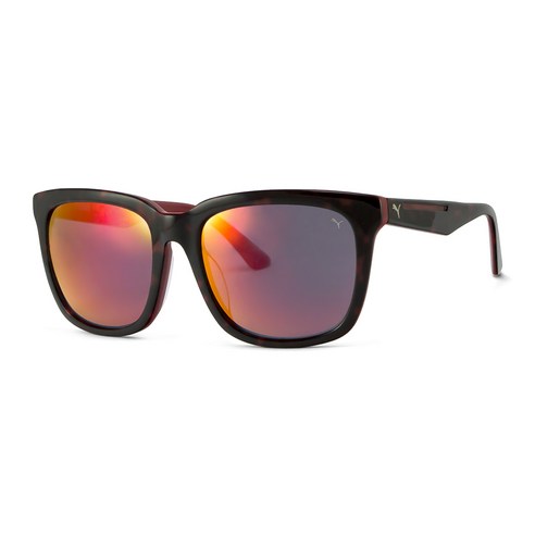 푸마 선글라스 PU-0084SK, REVO RED + BILAYER DARK HAVANA + RED(PU-0084SK-3)
