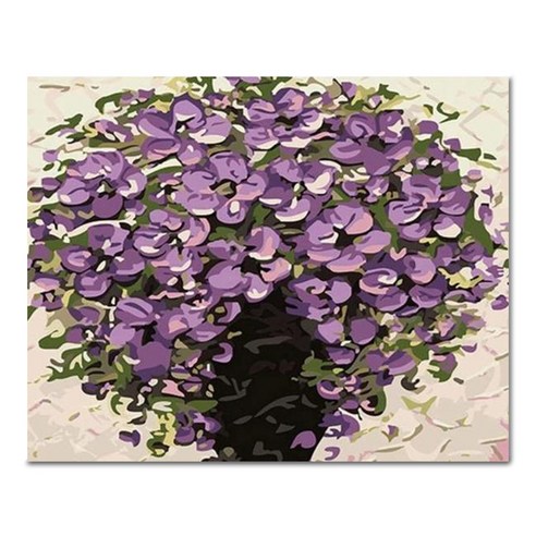 아디코 DIY 페인팅 정물화 명화그리기 50 x 40 cm, 보라 꽃다발(PG02), 1개