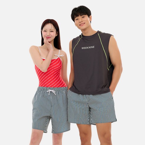 위크나인 래쉬가드 스윔 벤트 보드숏