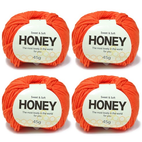 니뜨 허니 뜨개실 45g x 4p, 133 오렌지