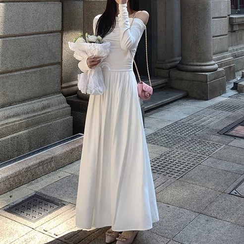 구디프 여성용 클래식 러블리 오프숄더 롱 원피스 구디프 여성용 클래식 러블리 오프숄더 롱 원피스