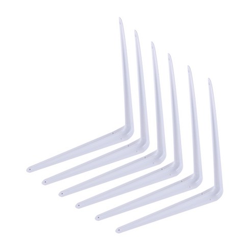 ETSHOP 선반대 까치발 XL, 화이트, 6개