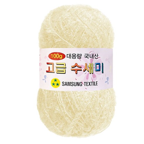 yarna 대용량 고급 수세미 100g, 136옐로우아이보리, 1개