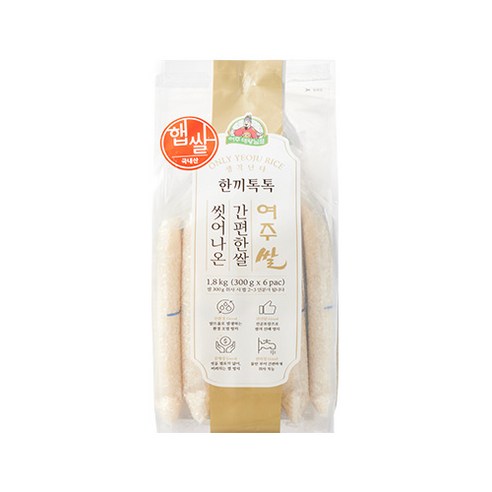 씻어나온 한끼톡톡 여주쌀 300g x 6p, 1개, 1.8kg