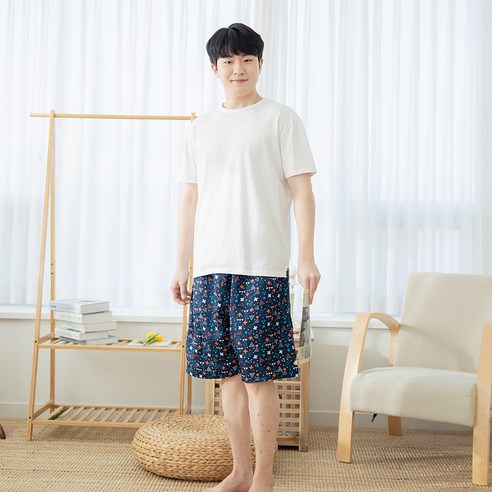씨엘스토리 남성용 셔플 인견 5부 파자마 바지