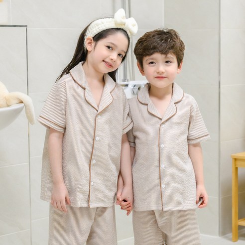 땀 많은 아이에게 시원한 꿀잠을 선물하는 보누맘 시어서커 잠옷