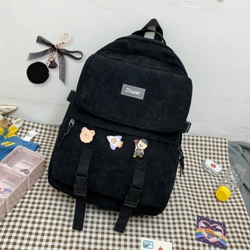 코듀로이 데일리 백팩 + 가방고리 HL45