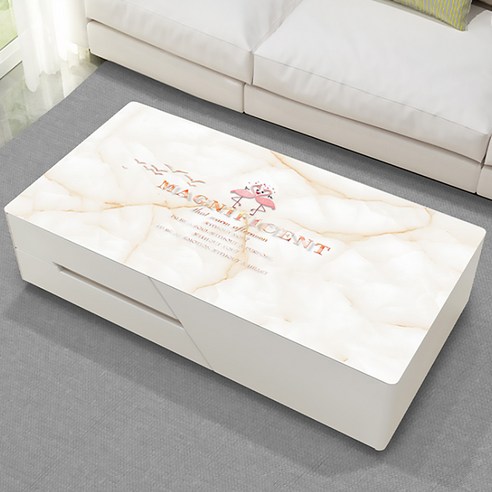 알럽홈 대리석 패턴 방수 멀티 테이블 매트, TYPE1, 80 x 80 cm